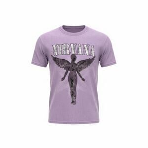 Nirvana In Utero Band Men’s T-Shirt Unisex XL Purple and Black Rock Grunge